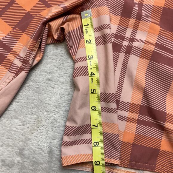 Legends Luka Mesh Shorts Mens XL Orange Plaid 9" Inseam Unlined Performance - Picture 8 of 8